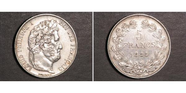 5 Франк Франція / July Monarchy (1830-1848) Срібло Луі-Філіп I (1773 -1850)