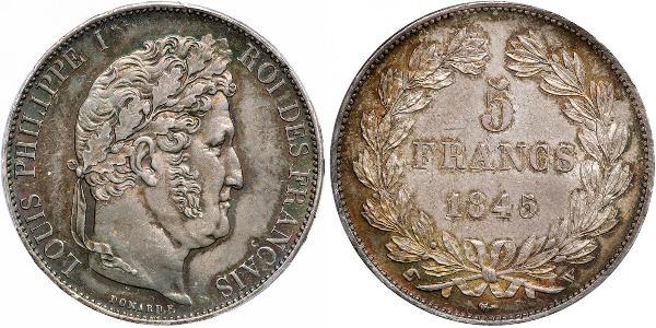 5 Франк Франція / July Monarchy (1830-1848) Срібло Луі-Філіп I (1773 -1850)