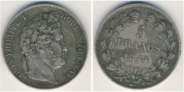 5 Франк Франція / July Monarchy (1830-1848) Срібло Луі-Філіп I (1773 -1850)