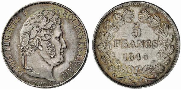 5 Франк Франція / July Monarchy (1830-1848) Срібло Луі-Філіп I (1773 -1850)