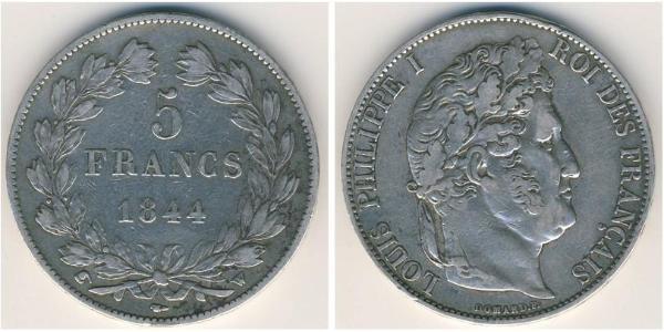 5 Франк Франція / July Monarchy (1830-1848) Срібло Луі-Філіп I (1773 -1850)