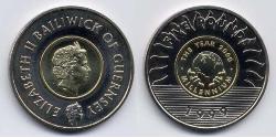 5 Фунт Гернсі Біметал Єлизавета II (1926-2022)