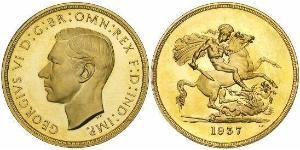 5 Фунт Великобритания (1922-) Золото Георг VI (1895-1952)