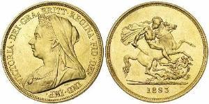 5 Фунт Соединённое королевство Великобритании и Ирландии (1801-1922) Золото Виктория (1819 - 1901)