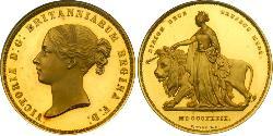 5 Фунт Сполучене королівство Великобританії та Ірландії (1801-1922) Золото Вікторія (1819 - 1901)