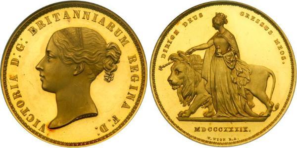 5 Фунт Сполучене королівство Великобританії та Ірландії (1801-1922) Золото Вікторія (1819 - 1901)