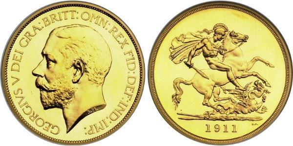 5 Фунт Сполучене королівство Великобританії та Ірландії (1801-1922) Золото Георг V (1865-1936)