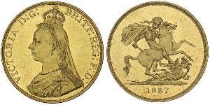 5 Фунт Сполучене королівство Великобританії та Ірландії (1801-1922) / Британська імперія (1497 - 1949) Золото Вікторія (1819 - 1901)
