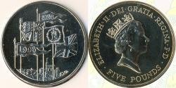 5 Фунт Велика Британія (1922-) Нікель/Мідь Єлизавета II (1926-2022)