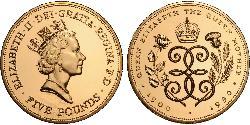 5 Фунт Велика Британія (1922-) Нікель/Мідь Єлизавета II (1926-2022)