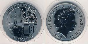 5 Фунт Гибралтар Серебро Елизавета II (1926-2022)