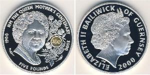 5 Фунт Гернсі Срібло 