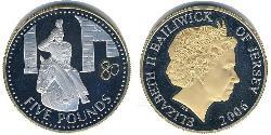 5 Фунт Джерсі Срібло Єлизавета II (1926-2022)