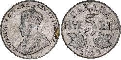 5 Cent Canada Nickel George V of the United Kingdom (1865-1936)