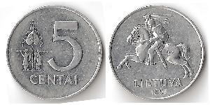 5 Цент Литва (1991 - ) Алюміній 