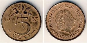 5 Цент Королевство Нидерланды (1815 - ) Бронза 