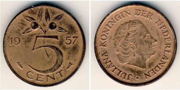 5 Цент Королевство Нидерланды (1815 - ) Бронза 