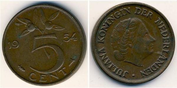 5 Цент Королевство Нидерланды (1815 - ) Бронза 