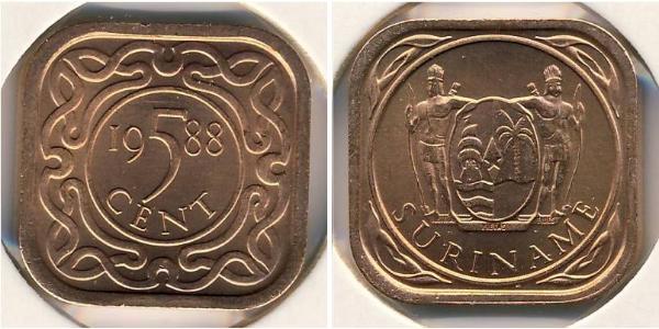 5 Цент Сурінам Бронза 