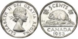 5 Цент Канада Никель/Медь Елизавета II (1926-2022)