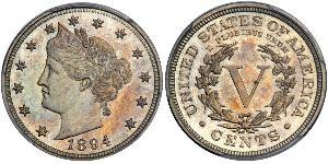 5 Цент США (1776 - ) Никель/Медь 