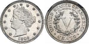 5 Цент США (1776 - ) Никель/Медь 