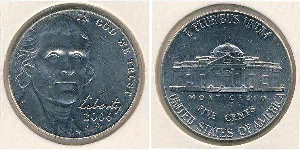 5 Цент США (1776 - ) Никель/Медь 