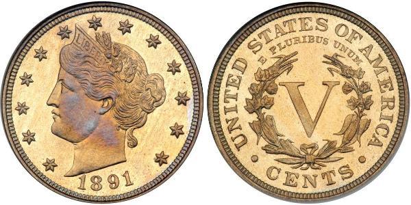 5 Цент США (1776 - ) Никель/Медь 