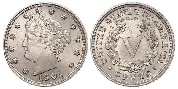 5 Цент США (1776 - ) Никель/Медь 