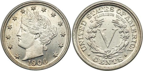 5 Цент США (1776 - ) Никель/Медь 