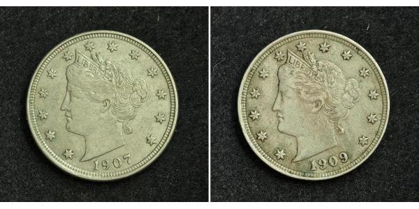 5 Цент США (1776 - ) Никель/Медь 