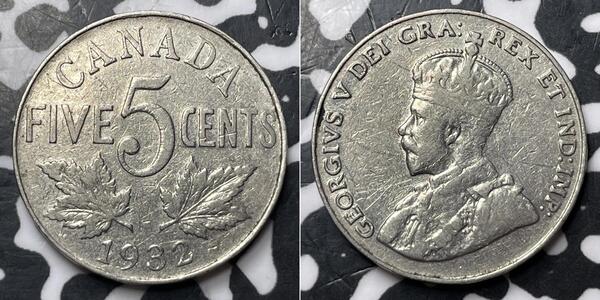 5 Цент Канада Нікель Георг V (1865-1936)