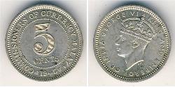 5 Цент Federated Malay States (1895 - 1946) Нікель/Мідь Георг VI (1895-1952)