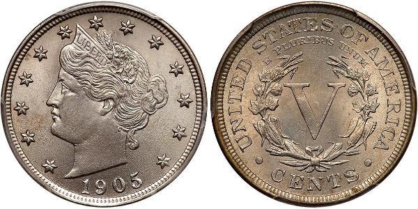 5 Цент США (1776 - ) Нікель/Мідь 