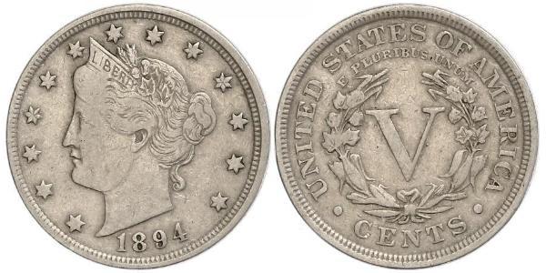 5 Цент США (1776 - ) Нікель/Мідь 