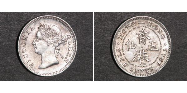 5 Цент Гонконг Серебро Виктория (1819 - 1901)