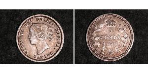5 Цент Канада Серебро Виктория (1819 - 1901)