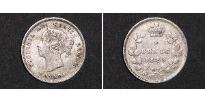 5 Цент Канада Серебро Виктория (1819 - 1901)