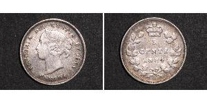 5 Цент Канада Серебро Виктория (1819 - 1901)