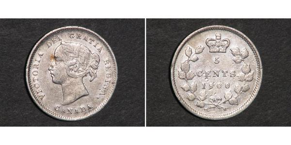 5 Цент Канада Серебро Виктория (1819 - 1901)