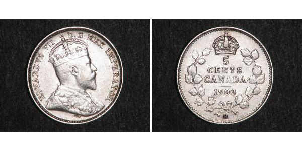 5 Цент Канада Серебро Эдуард VII (1841-1910)