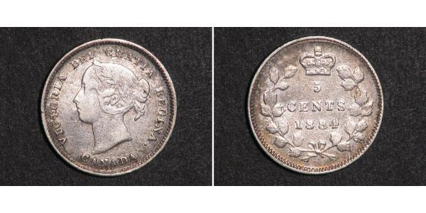 5 Цент Канада Серебро Виктория (1819 - 1901)