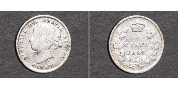 5 Цент Канада Серебро Виктория (1819 - 1901)