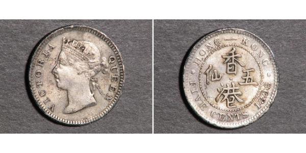 5 Цент Гонконг Срібло Вікторія (1819 - 1901)