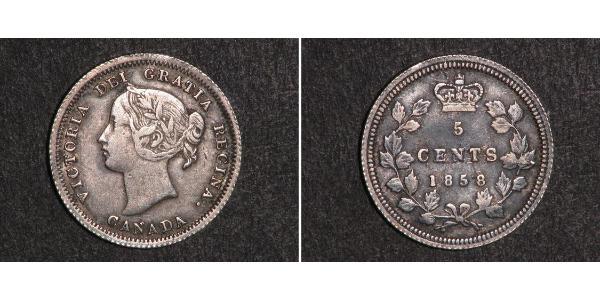 5 Цент Канада Срібло Вікторія (1819 - 1901)