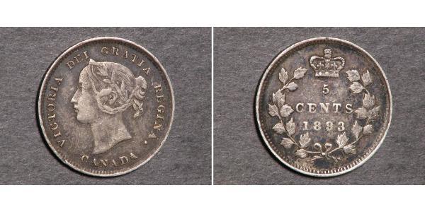 5 Цент Канада Срібло Вікторія (1819 - 1901)