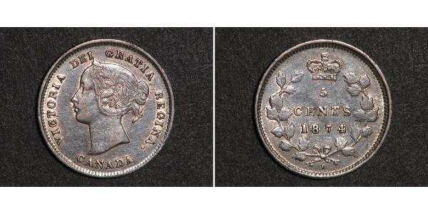 5 Цент Канада Срібло Вікторія (1819 - 1901)