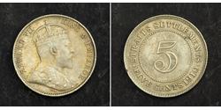 5 Цент Стрейтс-Сетлментс (1826 - 1946) Срібло Едвард VII (1841-1910)