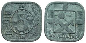 5 Цент Королевство Нидерланды (1815 - ) Цинк 