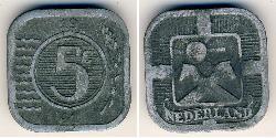 5 Цент Королівство Нідерланди (1815 - ) Цинк 
